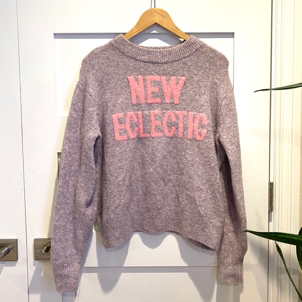 H&M New Eclectic Pink and Purple Cozy Sweater